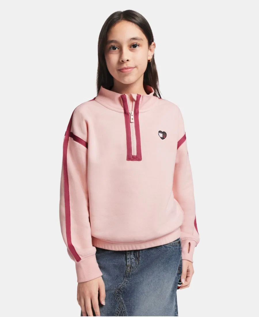 Флисовая толстовка с четверть-замком Tommy Hilfiger, Lotus