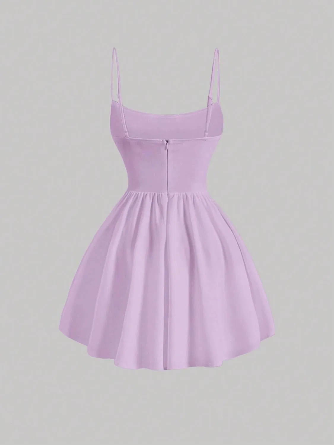 Женское элегантное платье-комбинация на бретелях с открытой спиной, Mauve Purple — фото 2