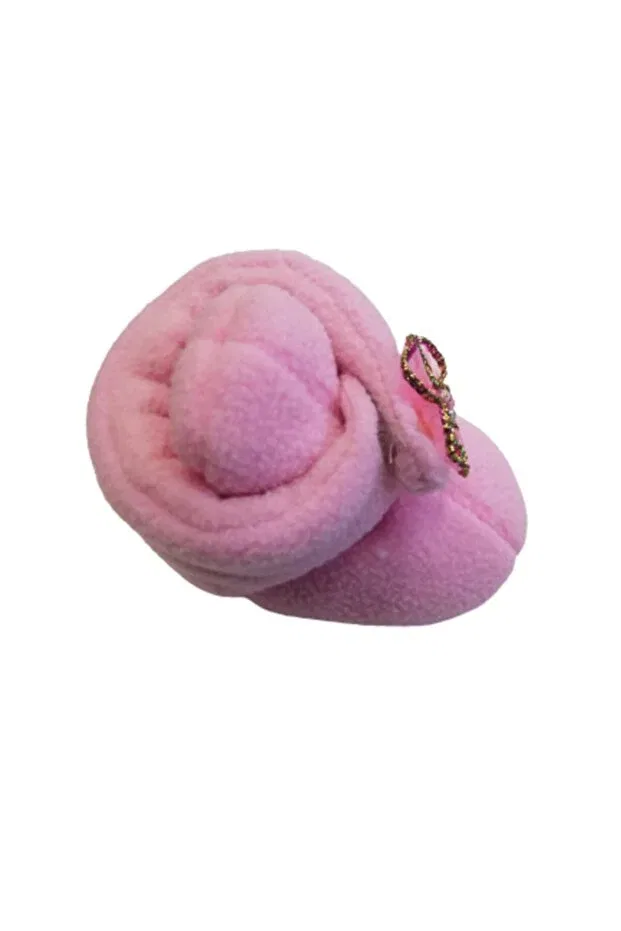 Детские пинетки для новорожденных без каблука Meriç Tasarim, Pink — фото 4