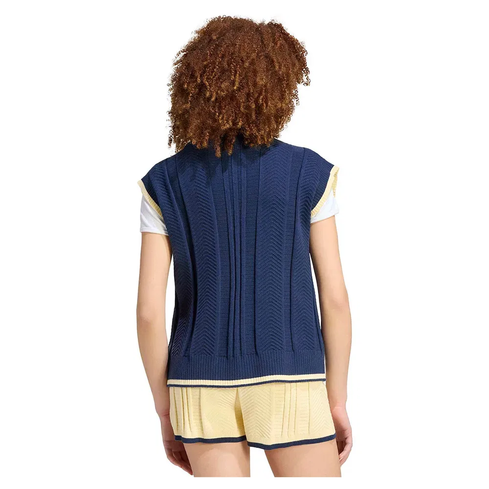 Женский жилет без рукавов Cable Knit Vest Adidas Originals, Blue — фото 2