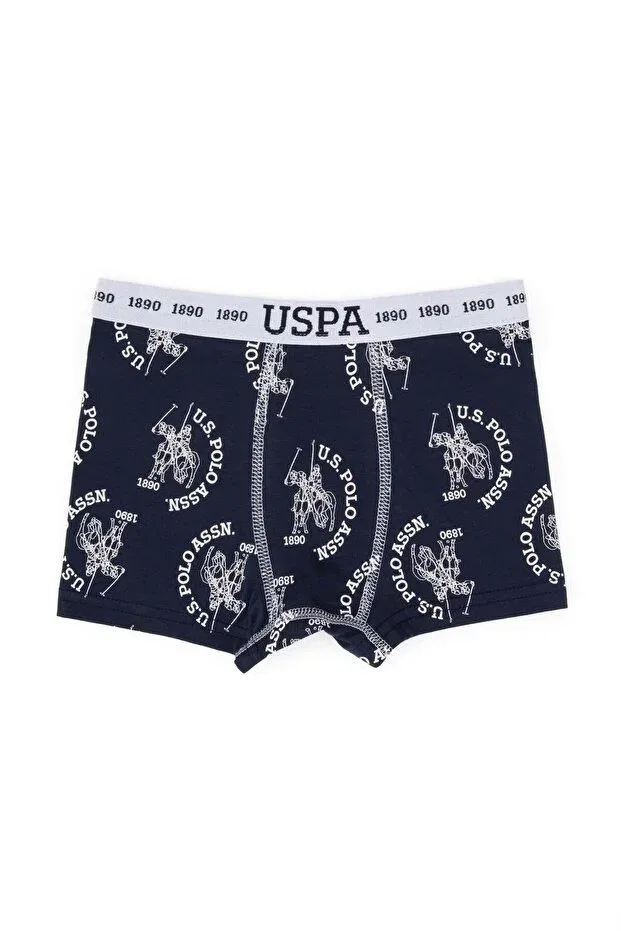 Детский комплект боксеров для мальчиков с принтом U.S. Polo Assn., Blue — фото 2