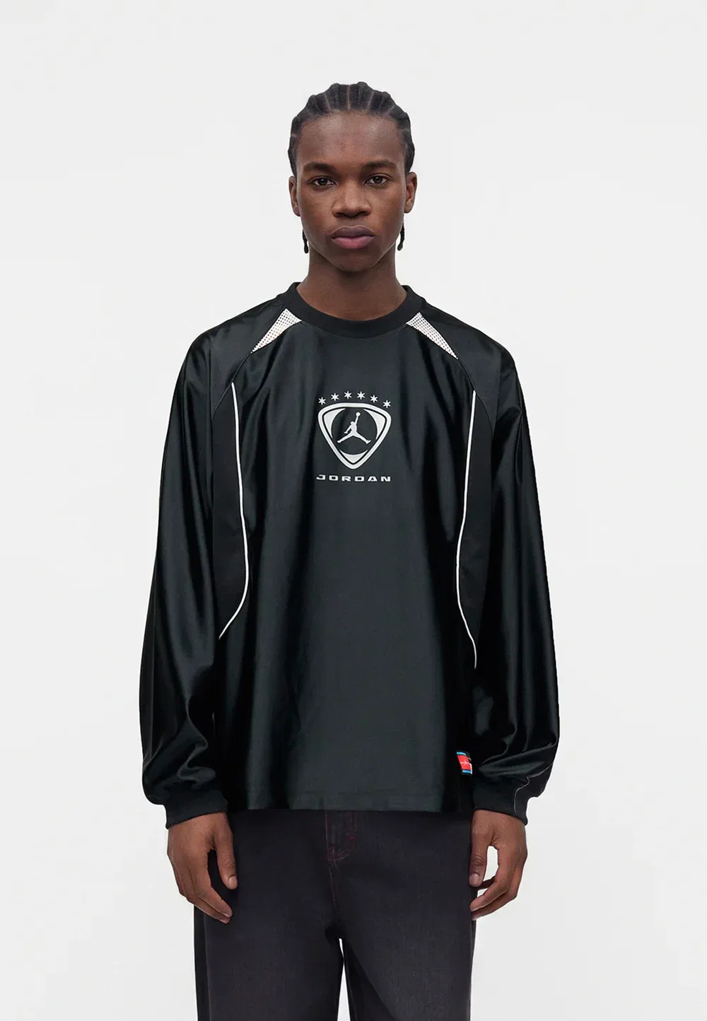 Футболка вратаря с длинными рукавами Jordan, Black/White/Silver-Coloured