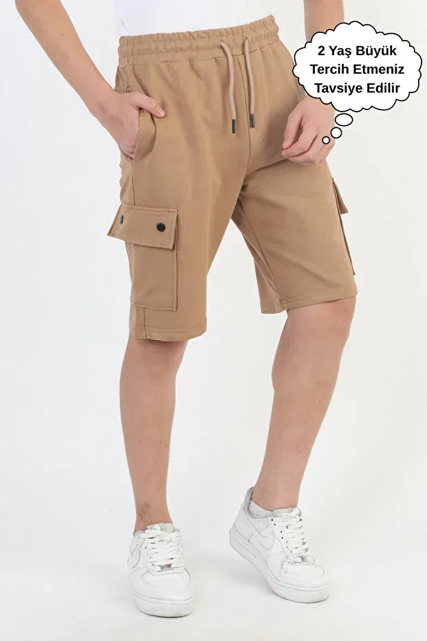 Детские шорты для мальчиков хлопковые с капри Спортивные Asyakids Club, Brown