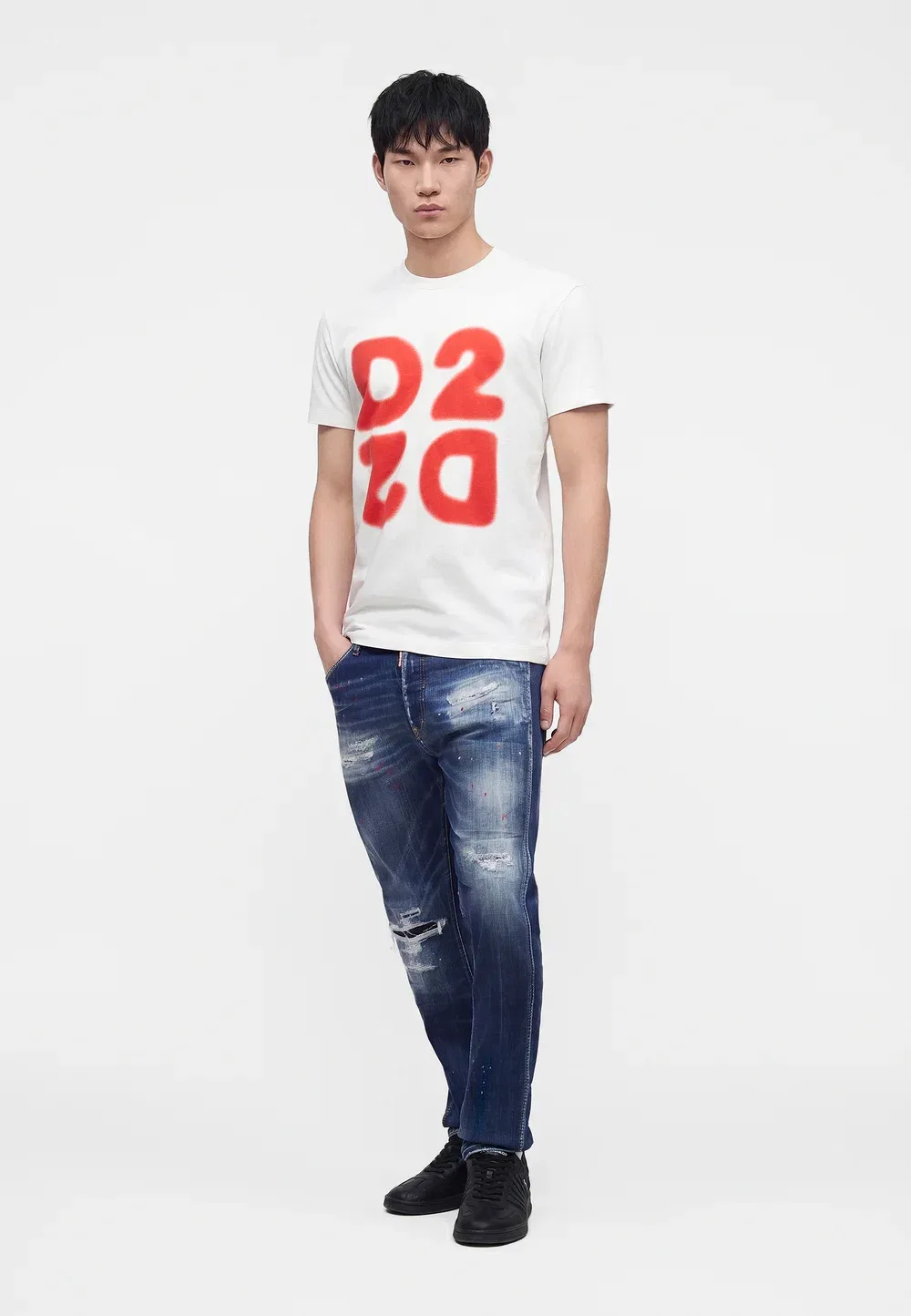Стильная футболка с принтом Dsquared2, White — фото 2