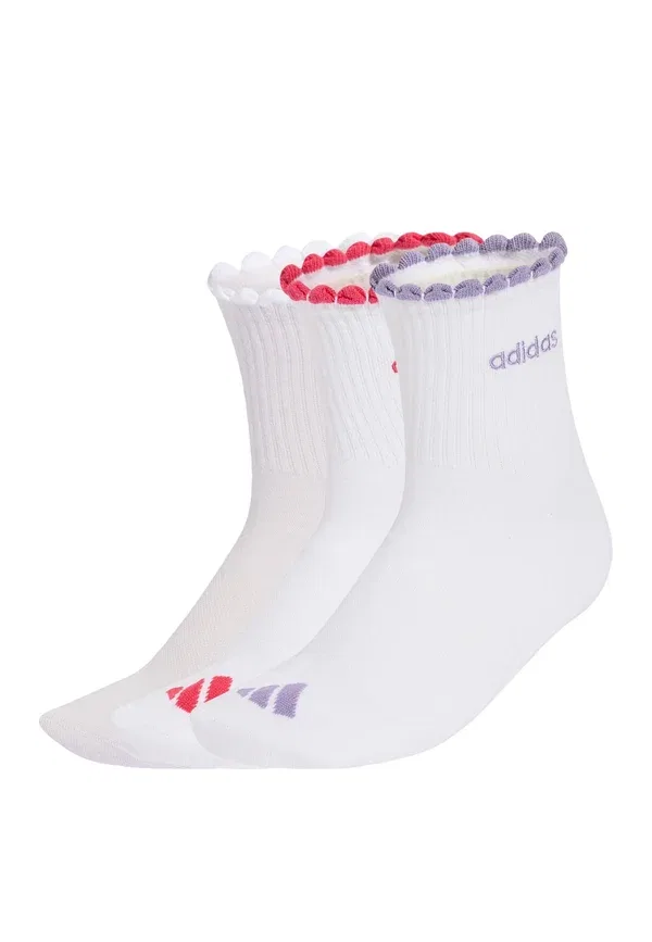Женские носки-полуторки, 3 пары, спортивная упаковка - спортивные носки Adidas Performance, белый/фиолетовый/розовый/сиреневый