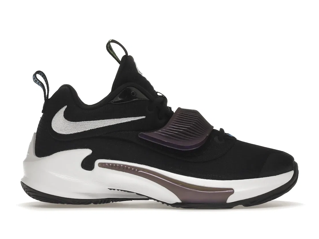 Детские кроссовки для баскетбола с поддержкой Nike Zoom Freak 3 Nike, Black/Black/Light Photo Blue/White
