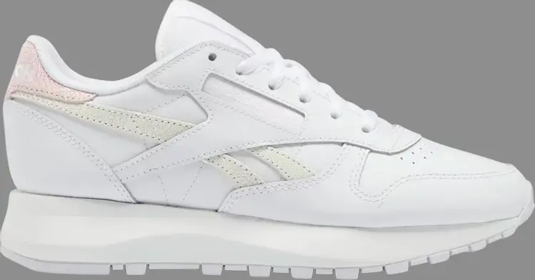 

Кроссовки wmns classic leather sp 'white porcelain pink' Reebok, белый