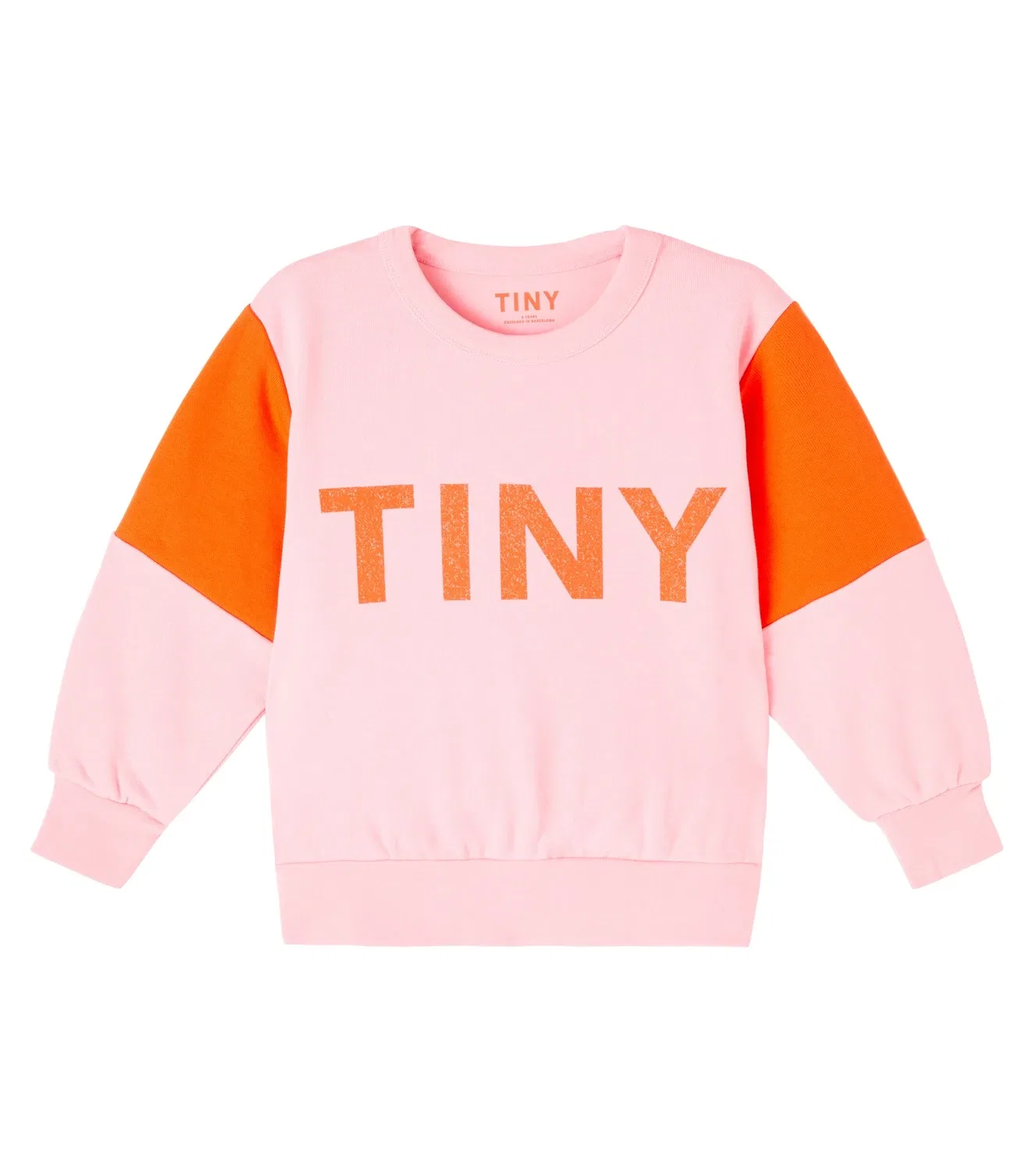Толстовка из хлопка с цветными блоками Tinycottons, розовый