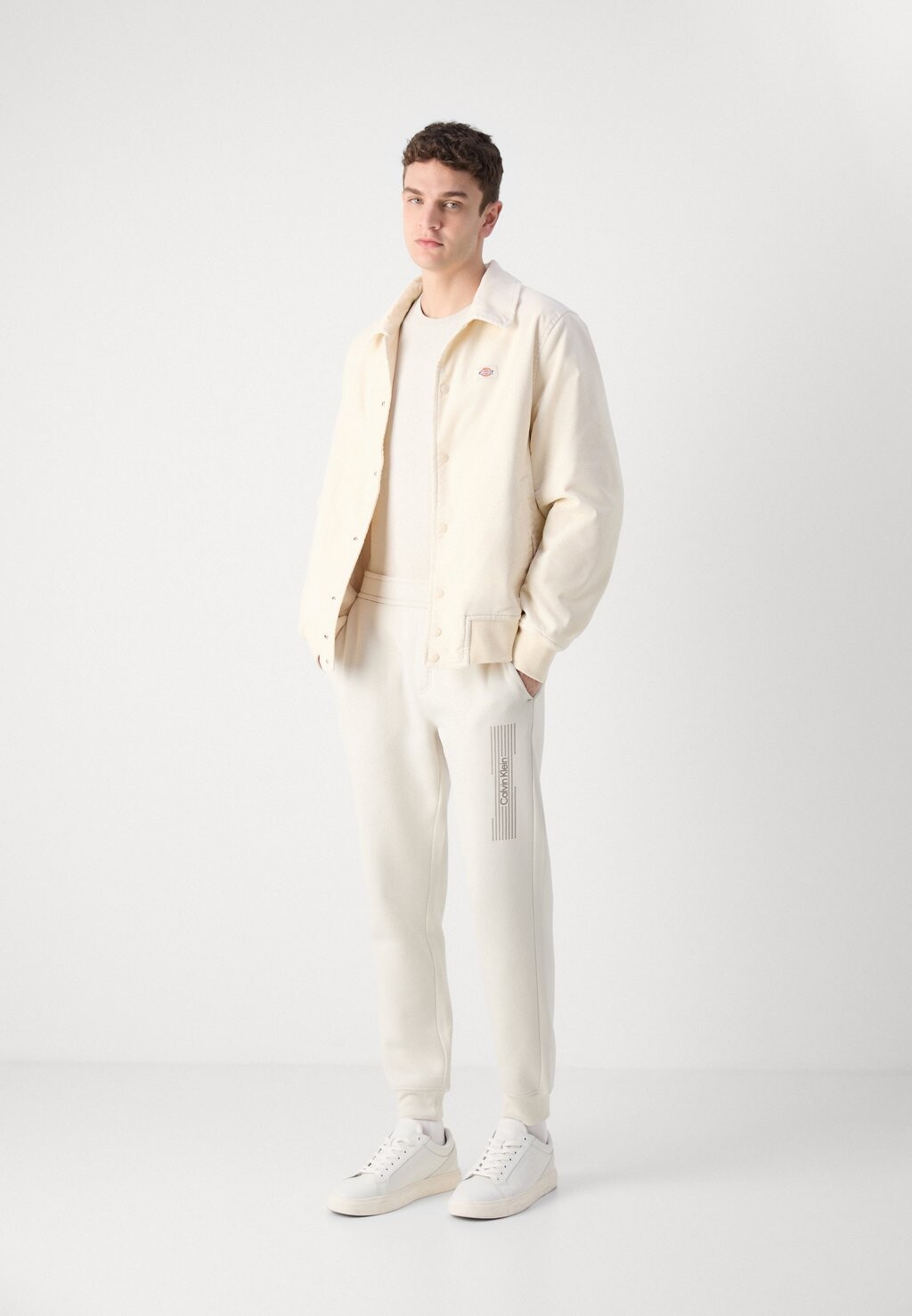 

Тренировочный низ HORIZONTAL LOGO SWEATPANTS Calvin Klein, цвет Silver Birch