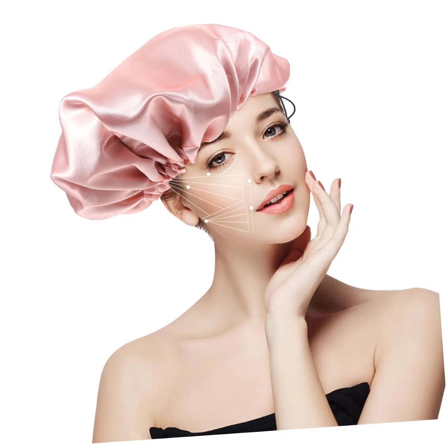 Шапочка для душа Satin, DOITOOL, 9 шт, 31x31 см, Черный — фото 4