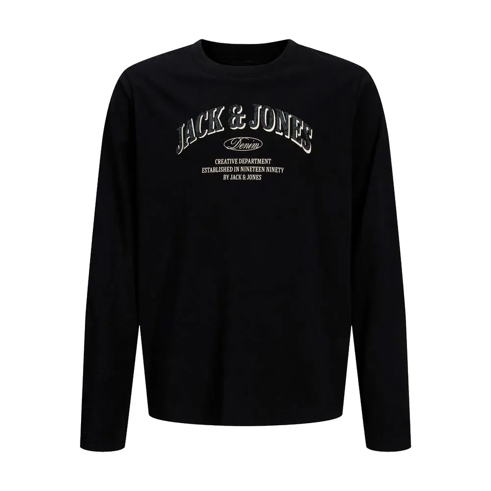 Детская футболка с длинным рукавом Denver Logo Jack & jones, Black