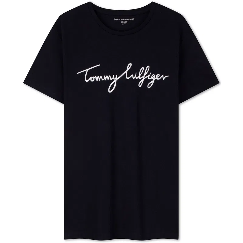 Женская футболка с круглым вырезом Tommy Hilfiger, Black Fap