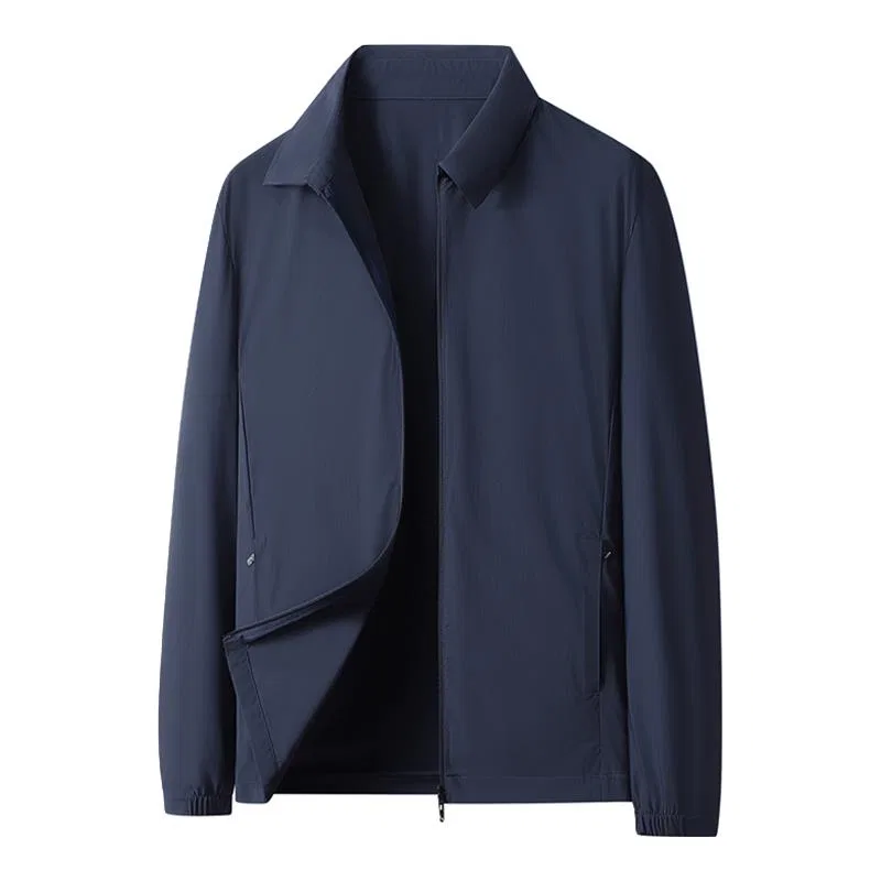 Детская куртка для защиты от солнца с воротником, хлопковая, Sugarfunk, Upgraded Navy Blue