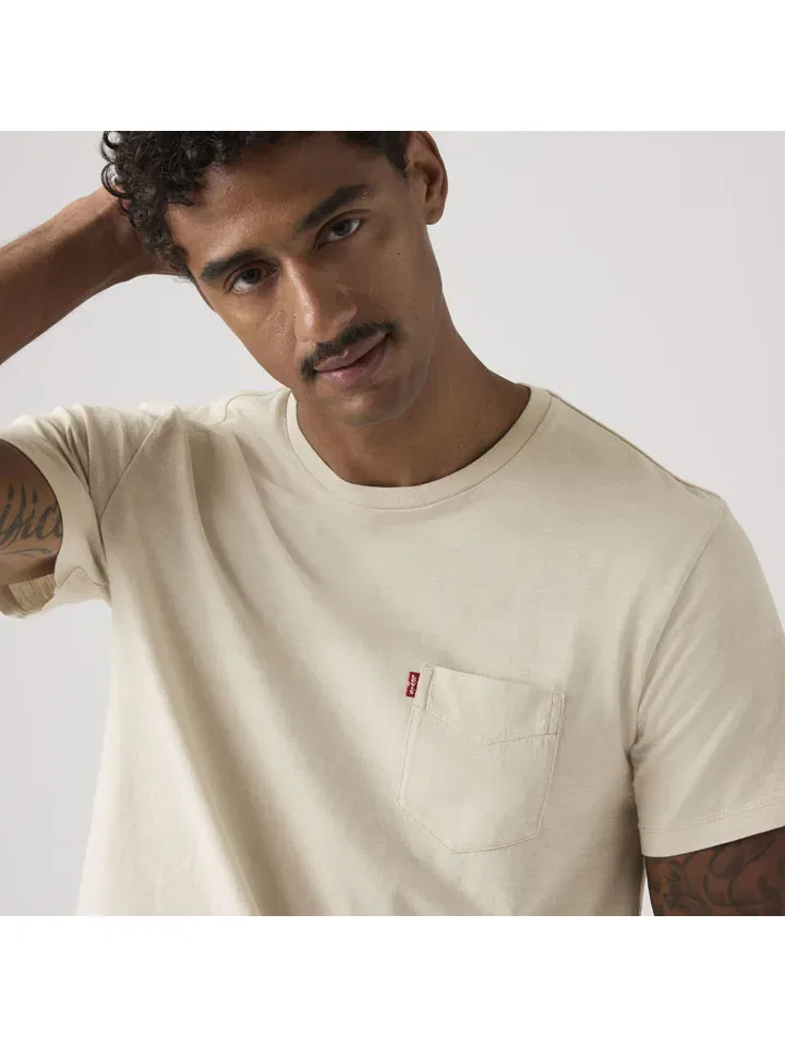 Мужская футболка с круглым вырезом Levi's, Cream — фото 4