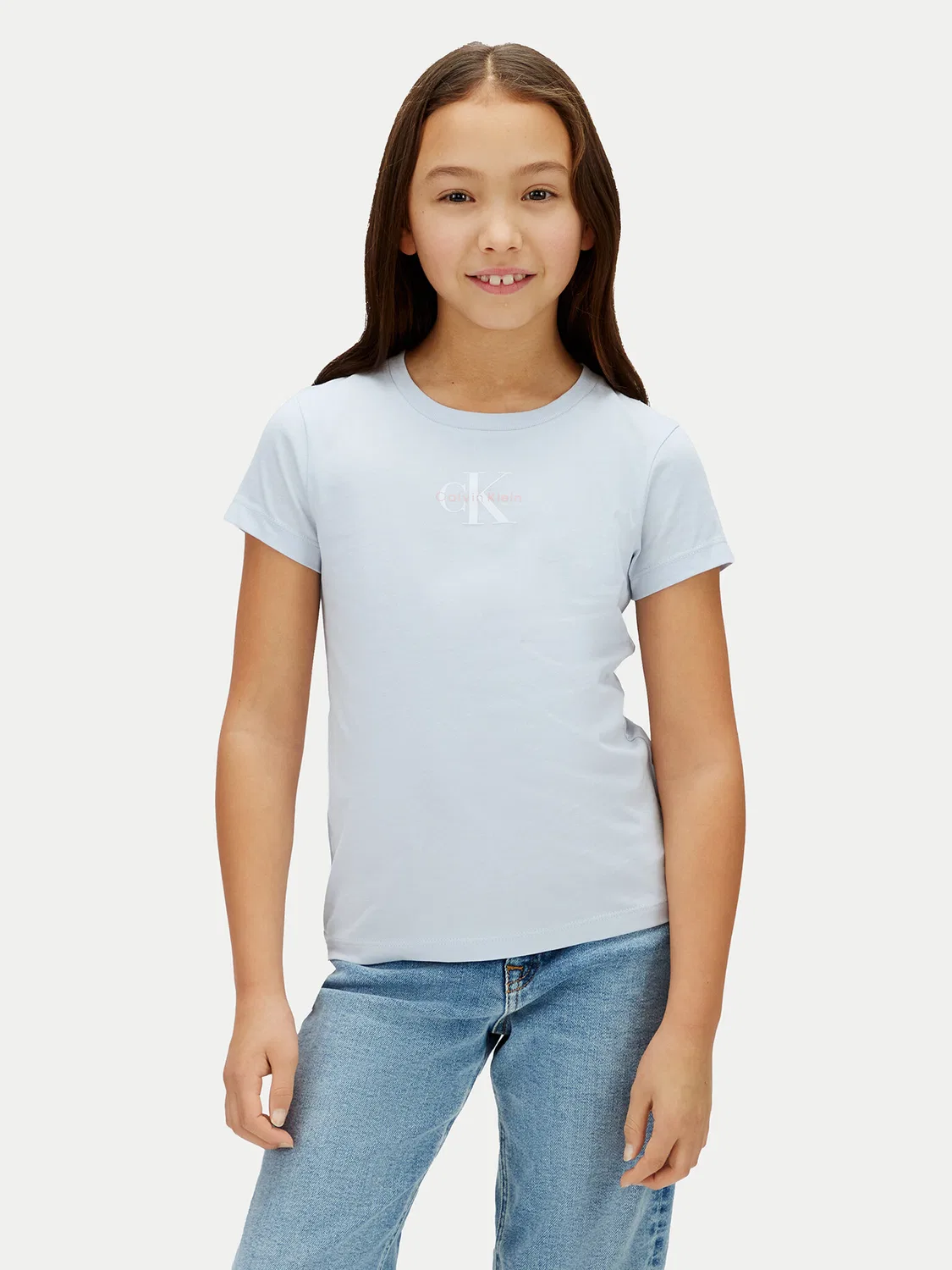 Футболка стандартного кроя для девочки Calvin Klein Jeans, синий