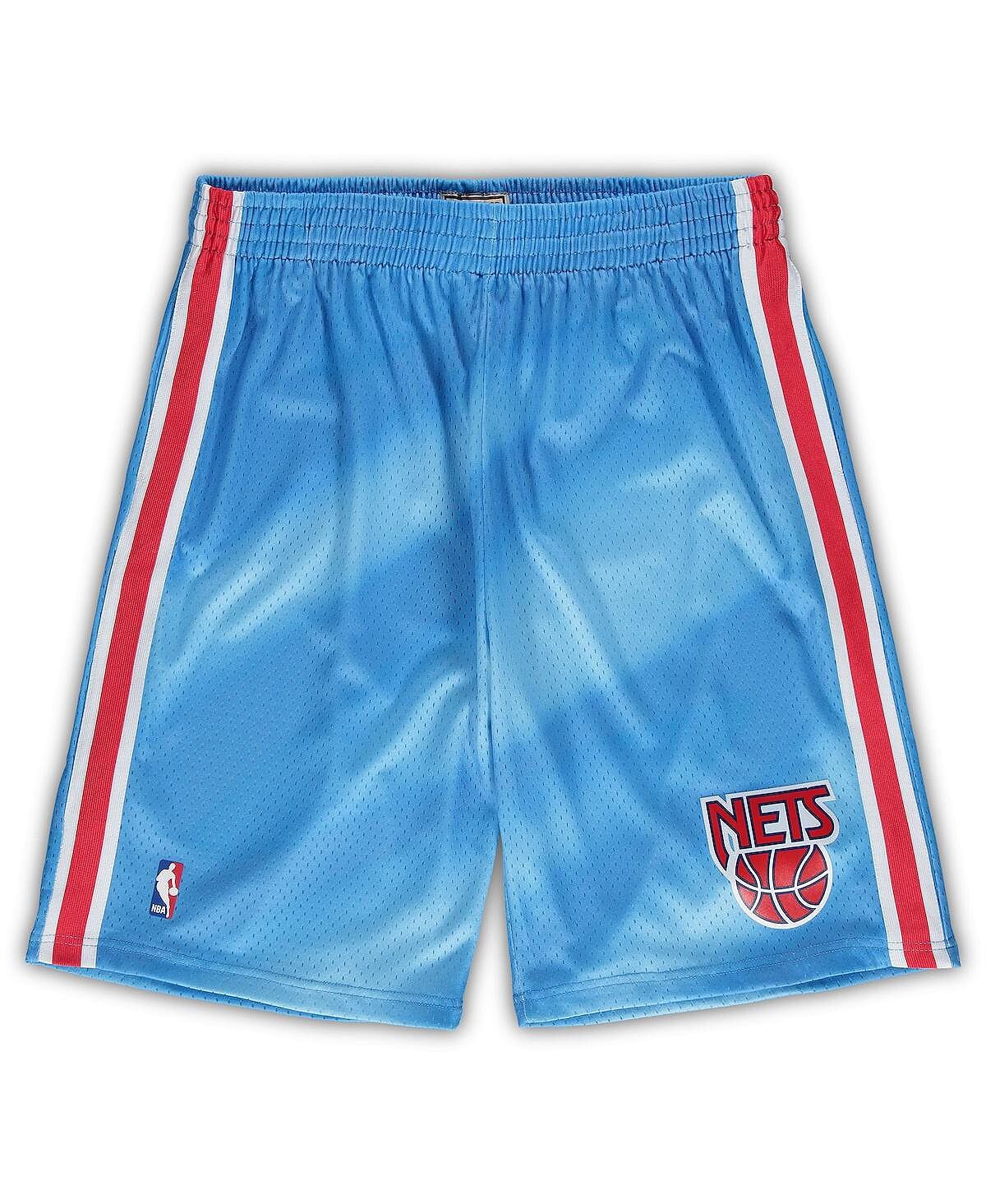 

Мужские синие шорты new jersey nets big and tall hardwood classics team swingman Mitchell & Ness, синий