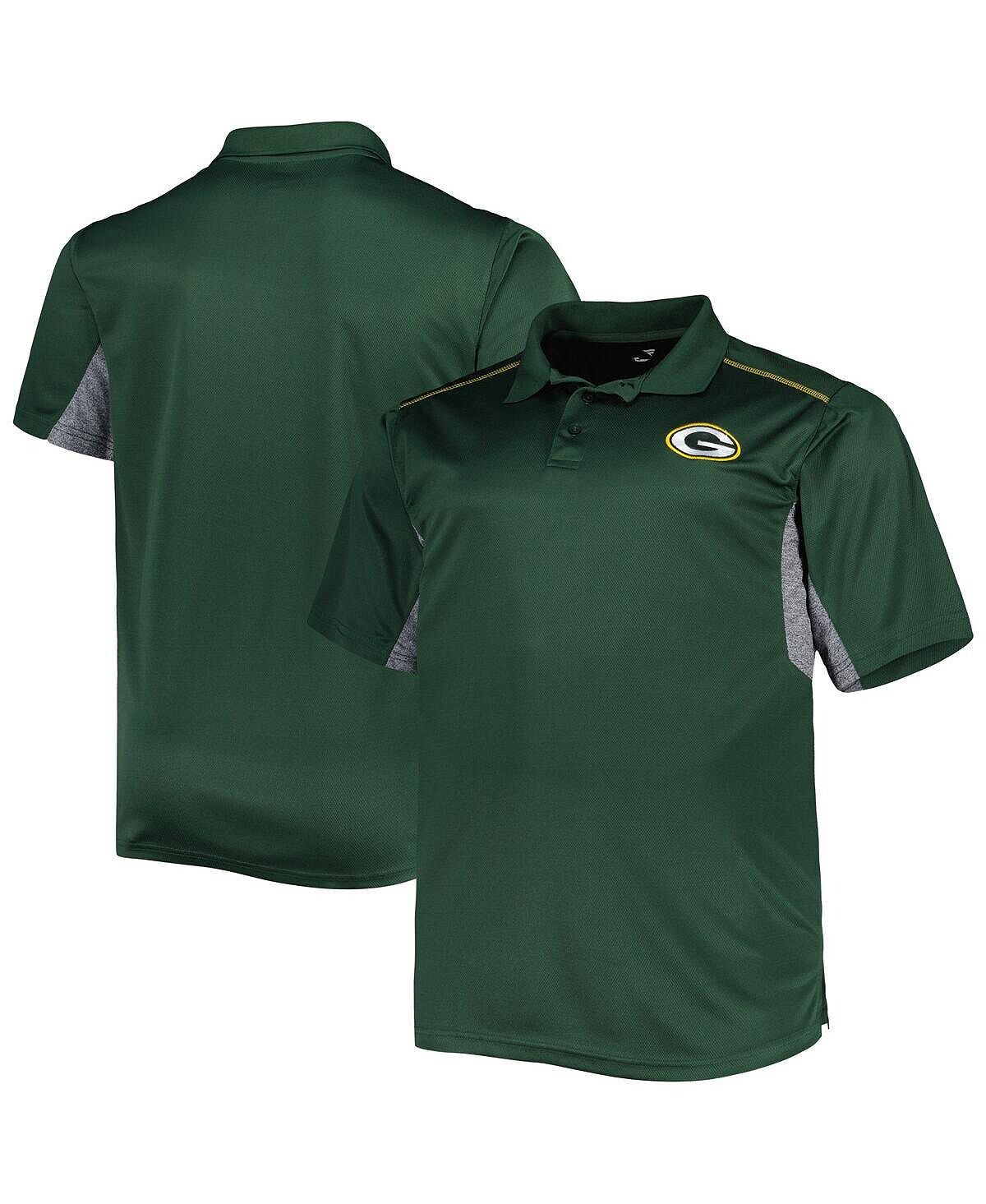 

Мужская зеленая рубашка поло green bay packers big and tall team color Profile, зеленый