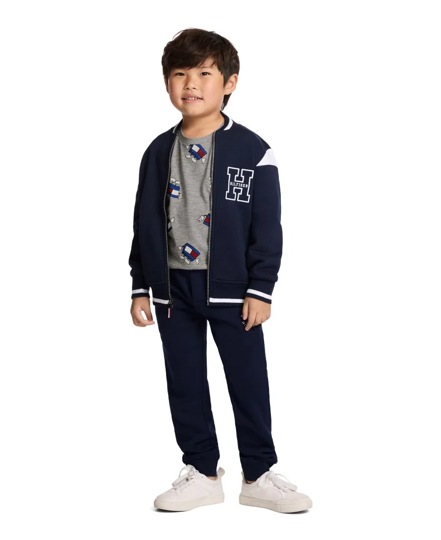 Флисовая куртка с принтом в полоску Collegiate Varsity Tommy Hilfiger, Navy Blazer — фото 3