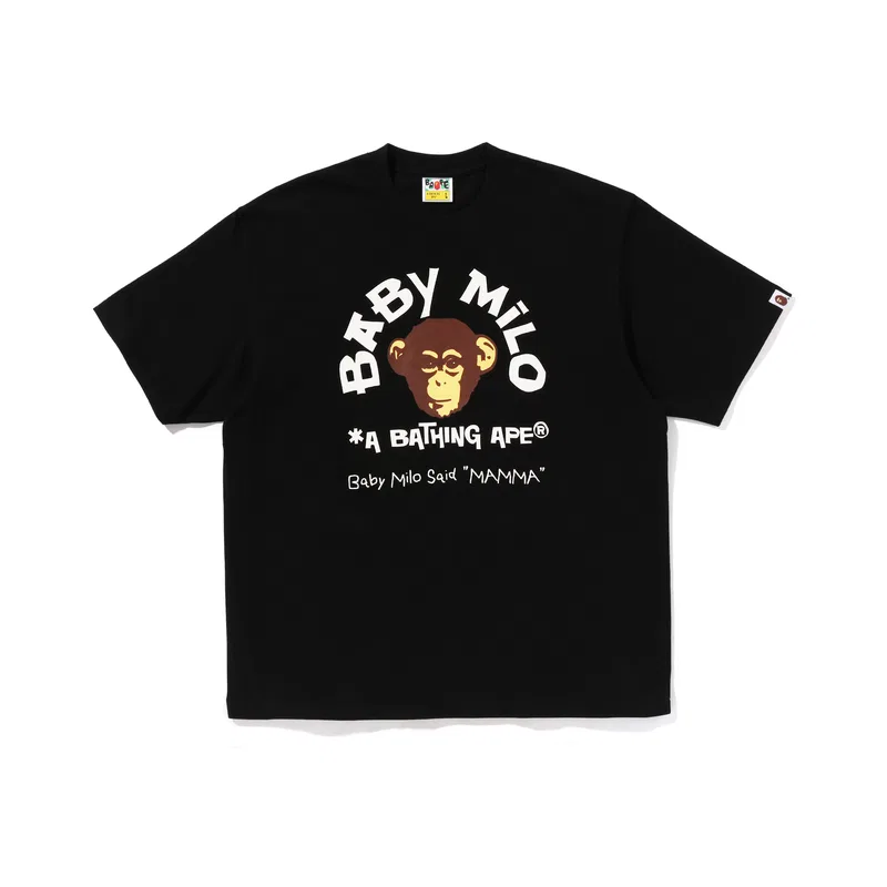 Детская футболка с круглым вырезом Baby Milo T Shirts A BATHING APE, Black