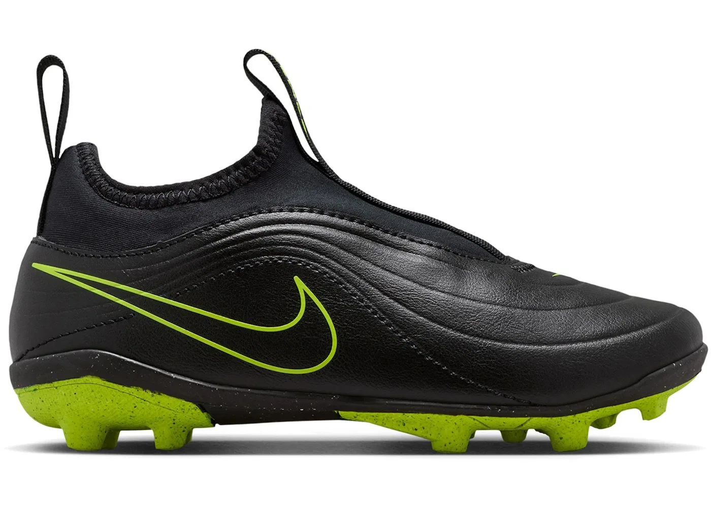 Детские бутсы Nike Tiempo Maestro Club FG/MG, Black/Volt/Black