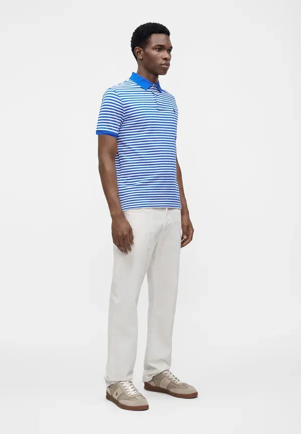 Футболка поло хлопковая Polo Ralph Lauren, New Iris Blue/White, белый — фото 4