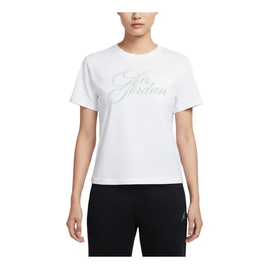 Женская футболка Air Jordan Flight Shorthand Graphic T-Shirts Asia Sizing 'White' Jordan, белый