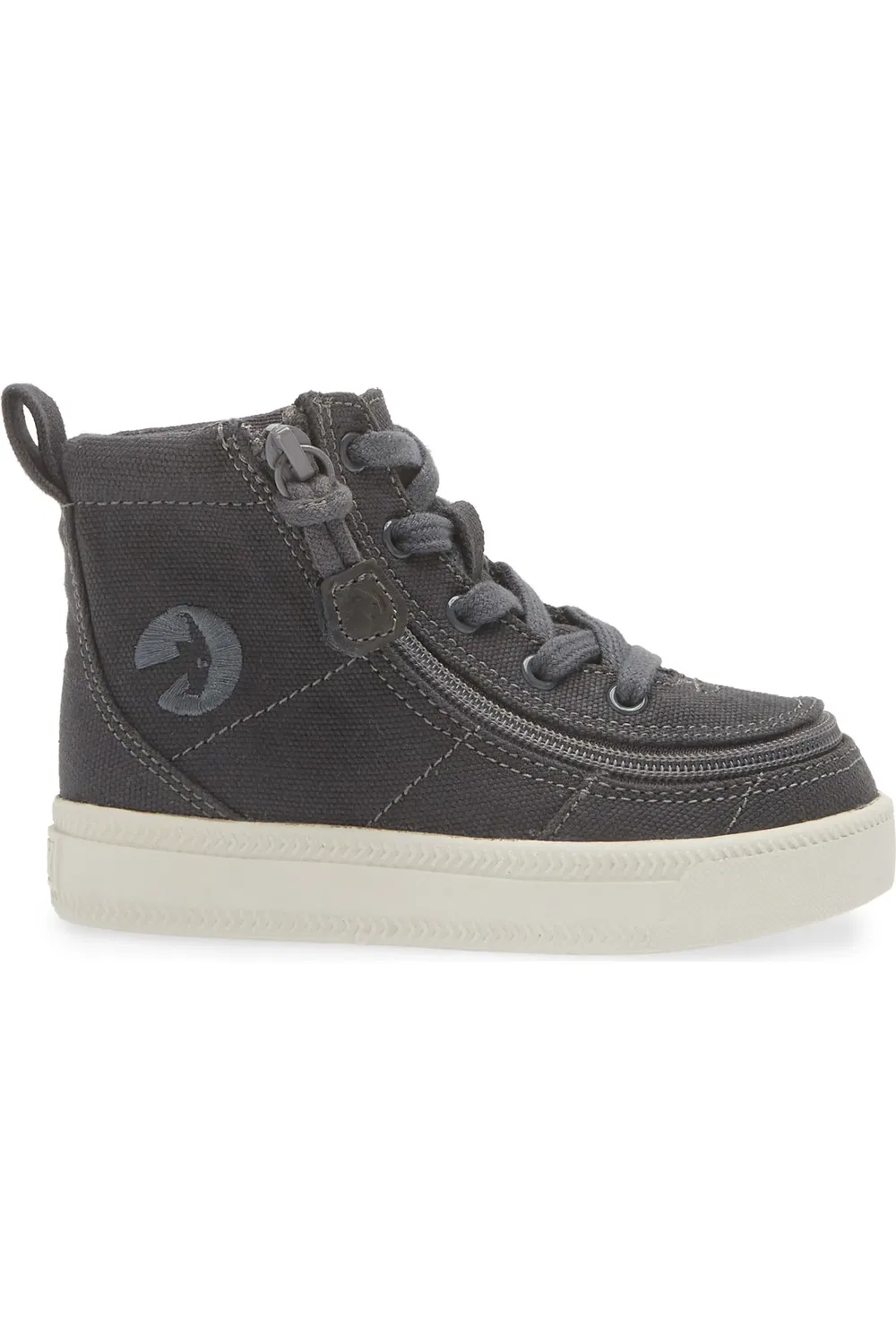Детские кеды высокие с обернутой молнией Classic High Top BILLY Footwear, Charcoal/White — фото 3