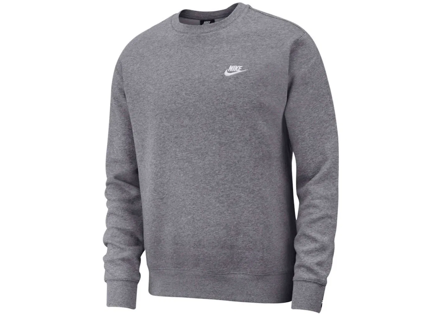 Мужской свитшот с длинным рукавом Crewneck Nike, Charcoal Heather/White