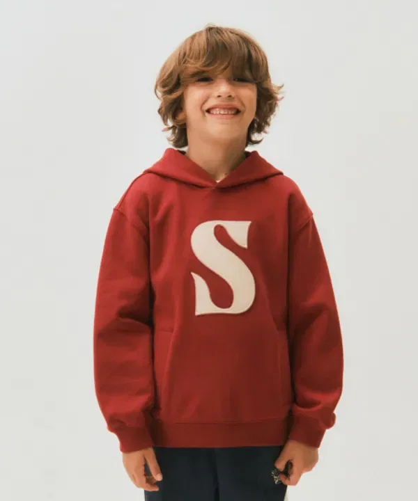 Худи с логотипом Satur Kids, бордовый
