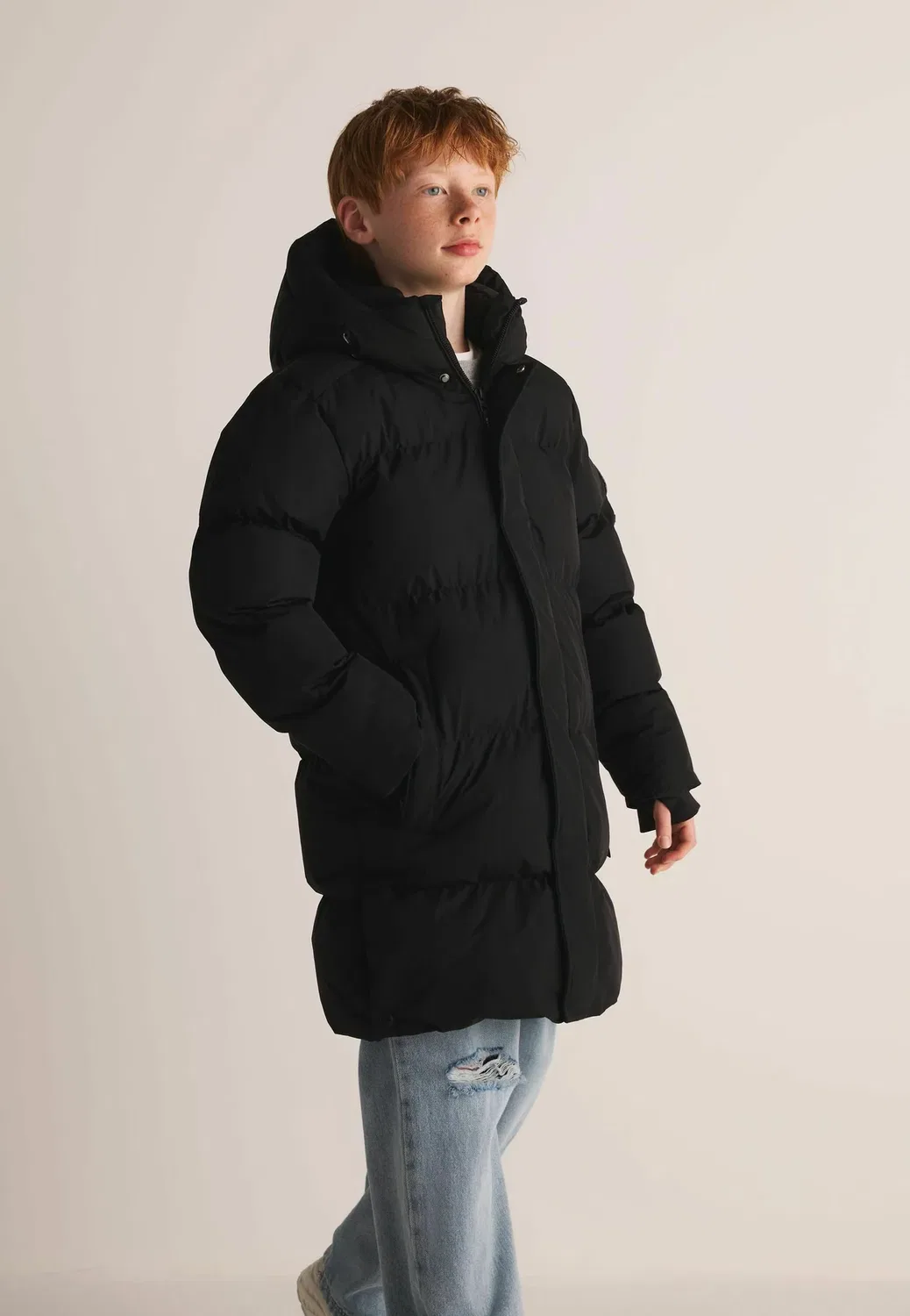Спортивное удлиненное стеганое пальто - зимнее пальто Superdry & Co, Black