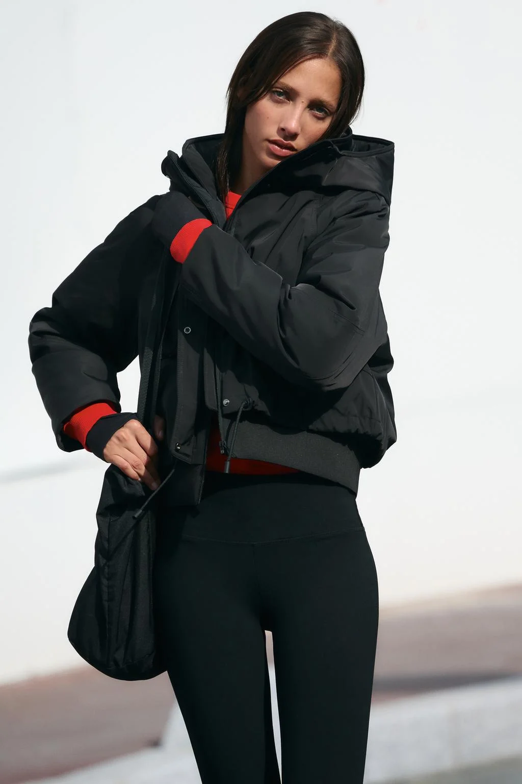 Анорак Zara Corto Técnico Water Repellent Windproof, черный