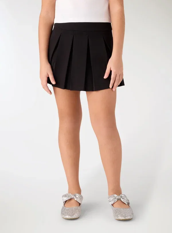 Юбка плиссированная из полиэстера Pleated skirt Terranova, черный — фото 2