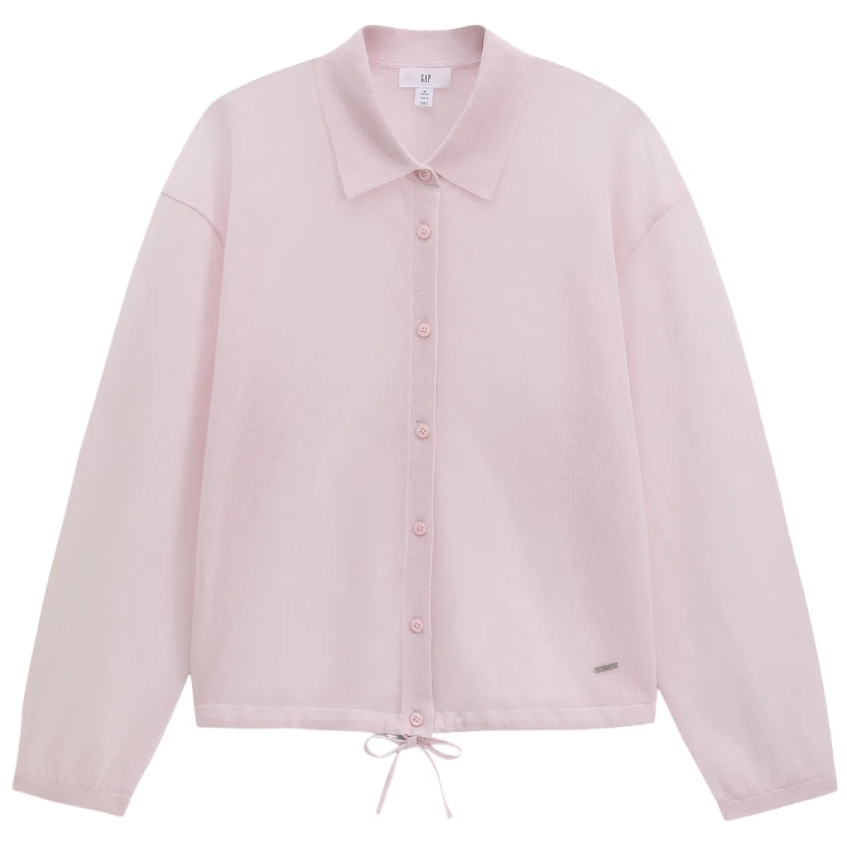 Рубашка с отложным воротником, GAP, Light Pink