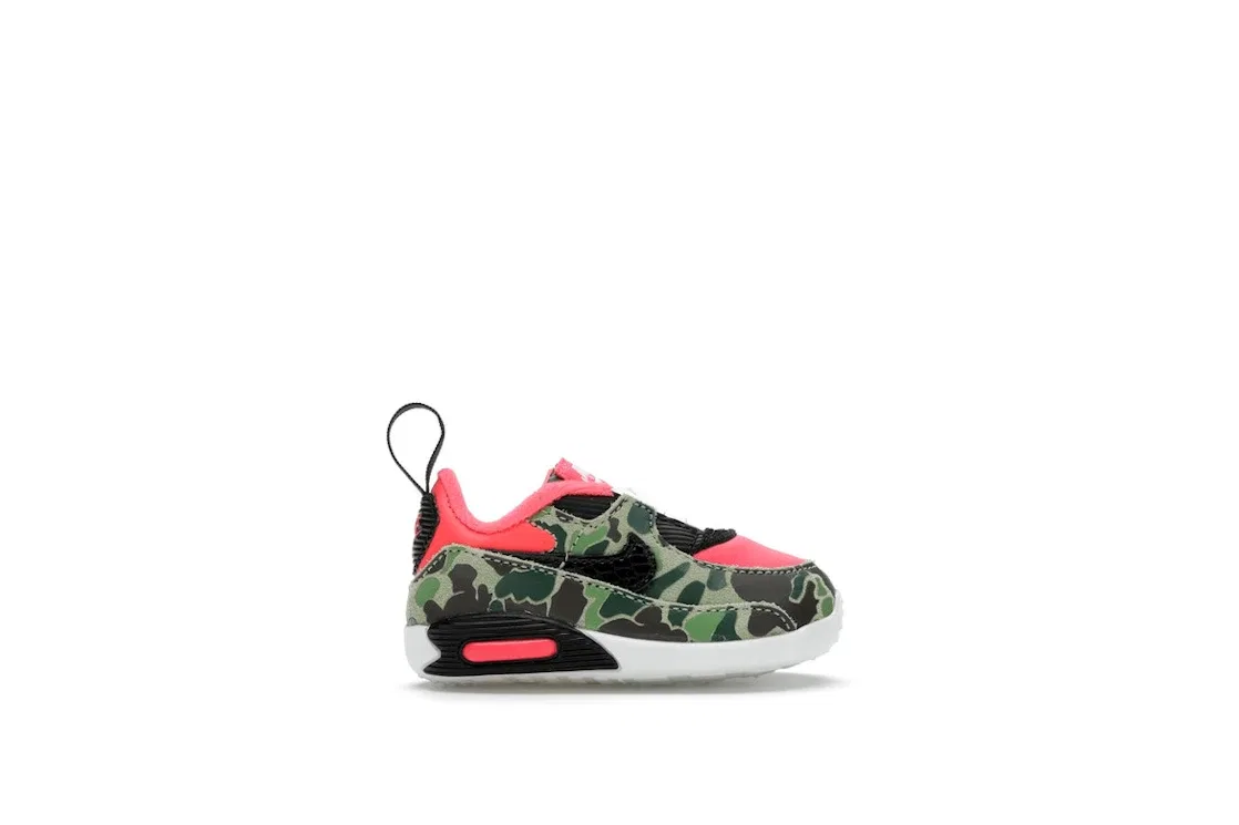 Детские кроссовки Lifestyle с амортизацией Nike Air Max 90, Infrared/Black-Dark Sage-Baroque Brown