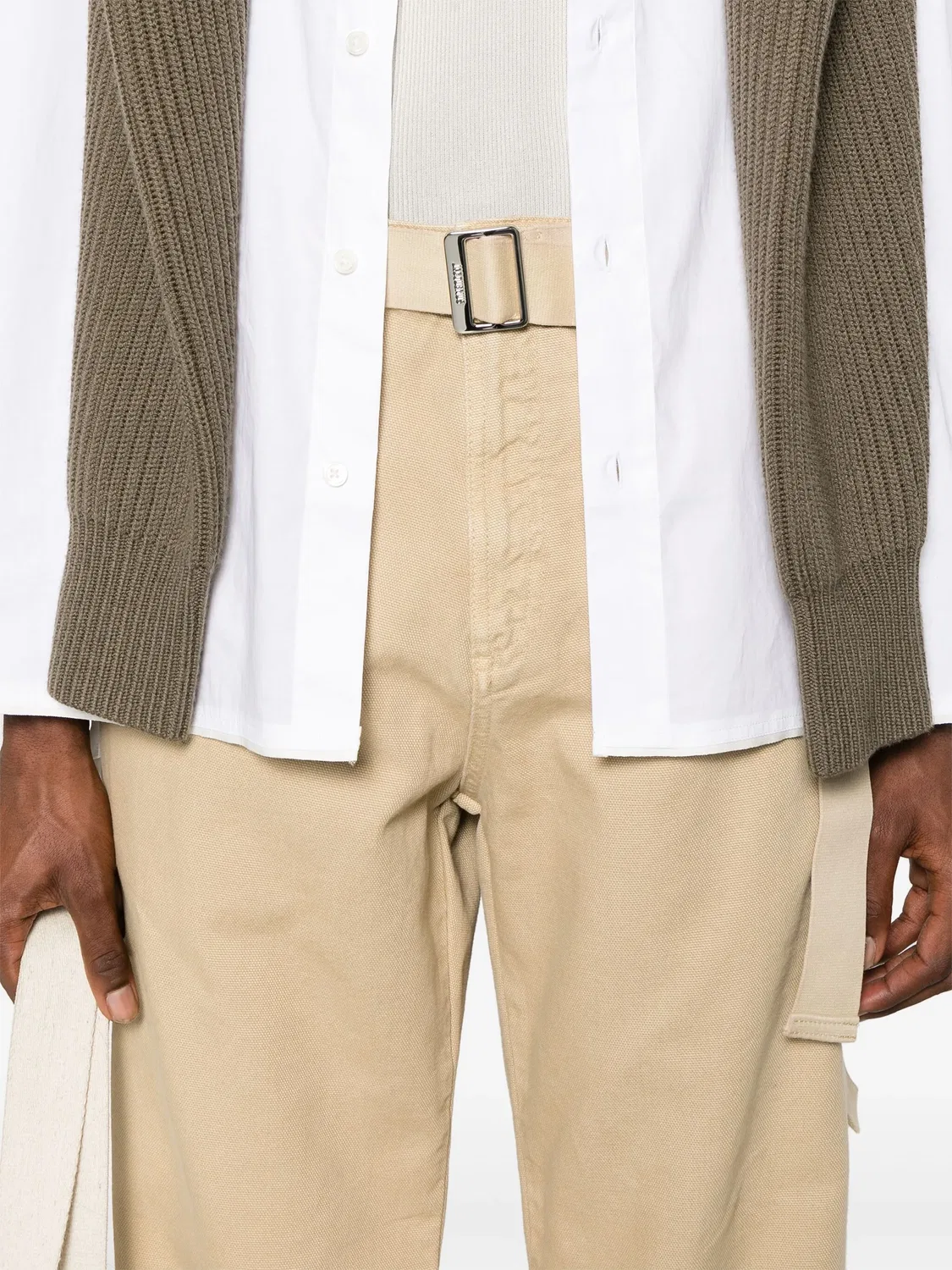 Jacquemus Бежевые рабочие брюки Marrone — фото 4