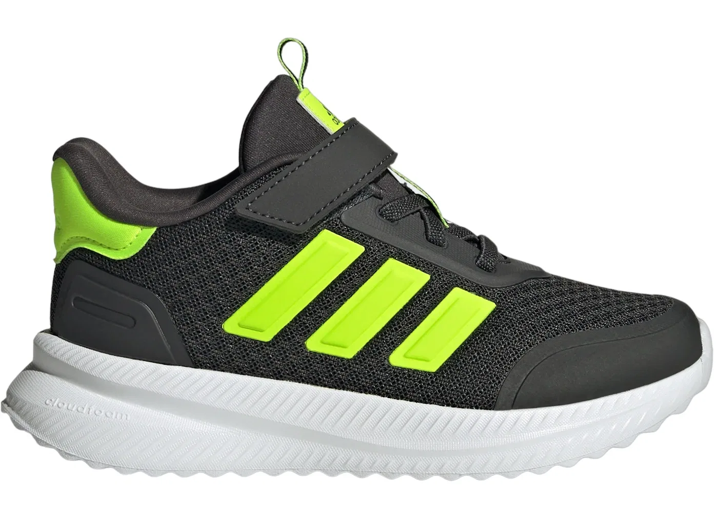 Детские кроссовки Lifestyle с шнуровкой Adidas X_PLR, Carbon/Lucid Lemon/Cloud White