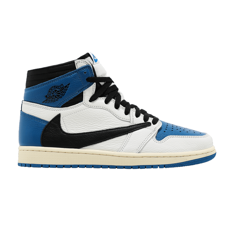 

Кроссовки Air Jordan Fragment Design x Travis Scott x Air Jordan 1 Retro High Sample, синий