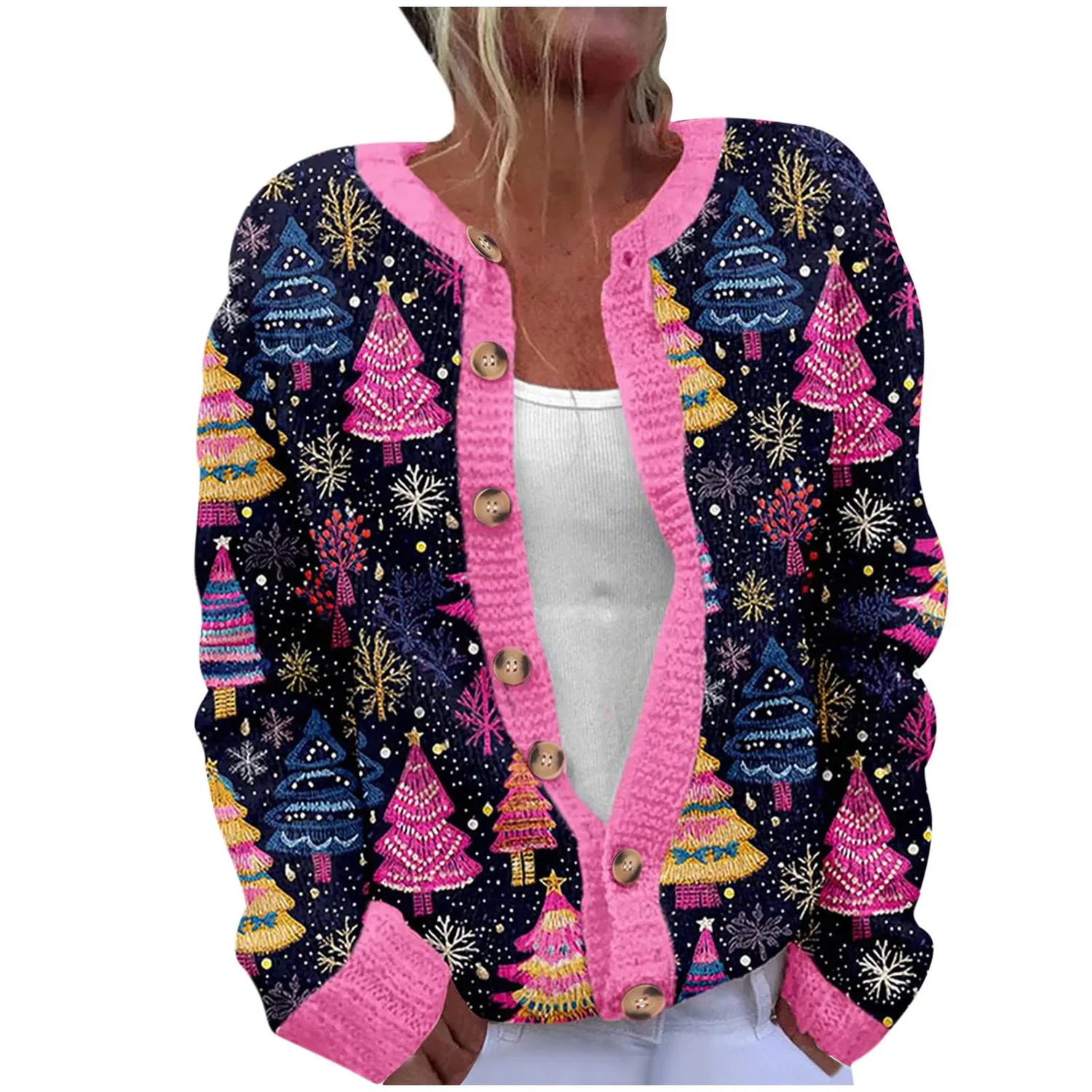 Женский свитер с рождественским принтом Christmas Jumper, 13 Multicolore