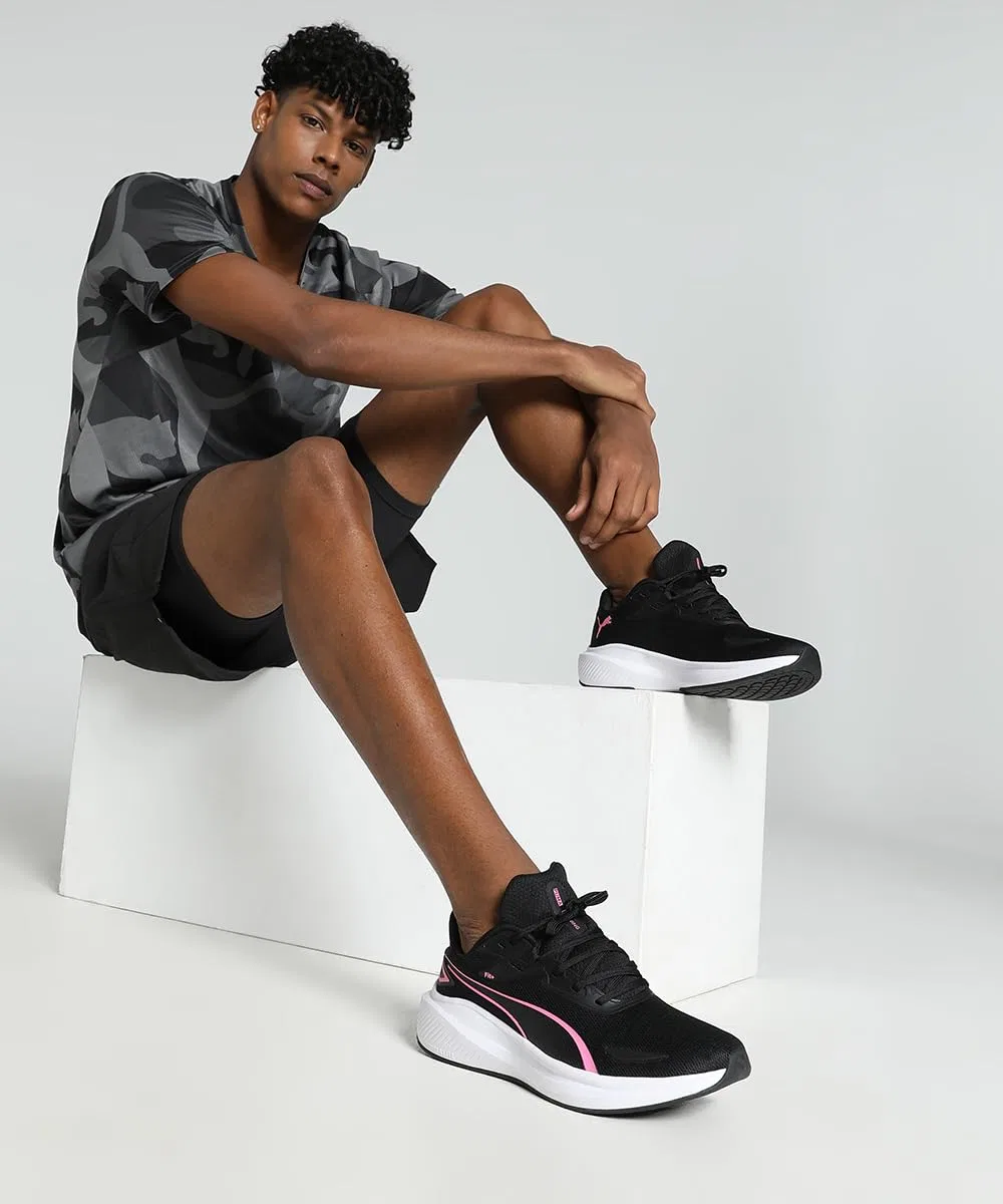 Детские беговые кроссовки с мягкой подошвой Skyrocket Lite Adult PUMA PUMA Black Fast Pink PUMA White — фото 2