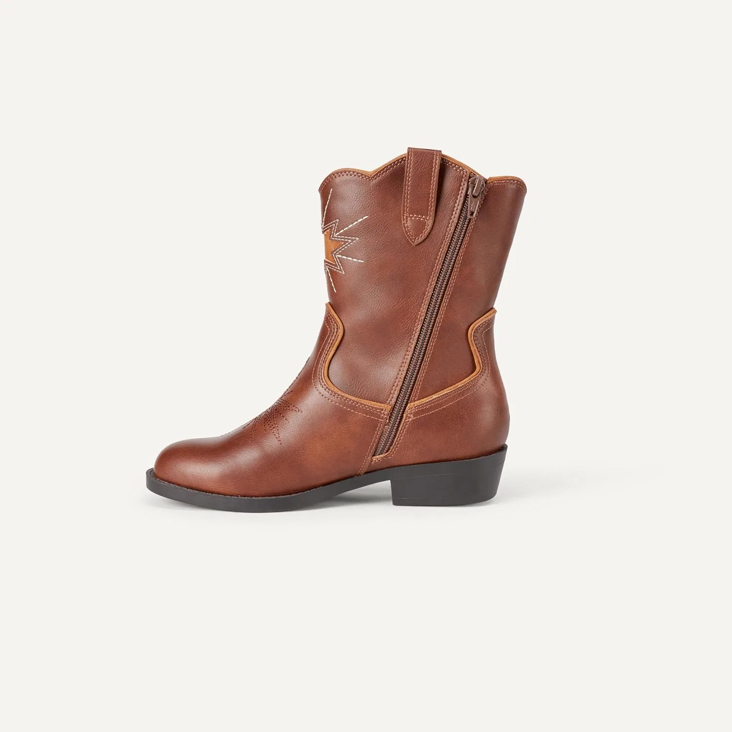 Детские сапоги для девочек с западным принтом Amazon Essentials, Brown — фото 4