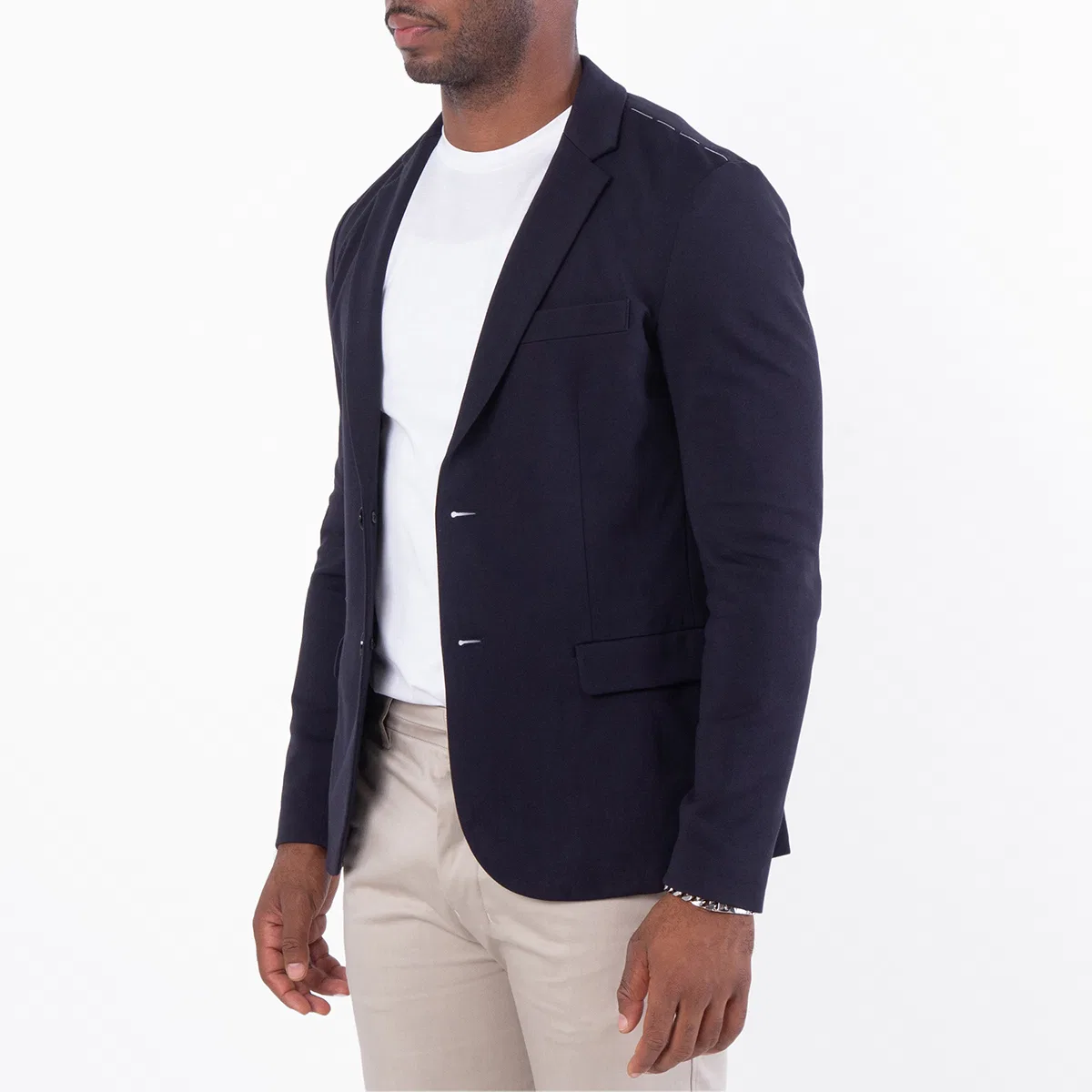Пиджак однобортный Navy Single-Breasted Jacket Emporio Armani, Navy — фото 2