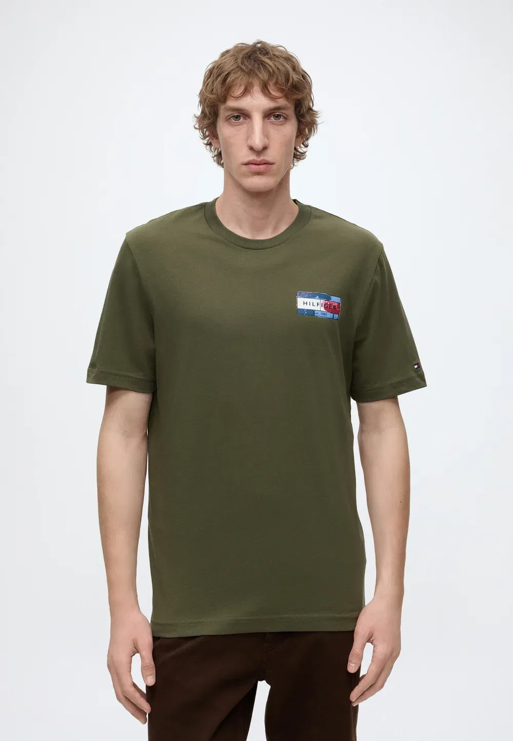 Футболка с принтом «Флаг любви бренда» Tommy Hilfiger, Huntsman Green — фото 3