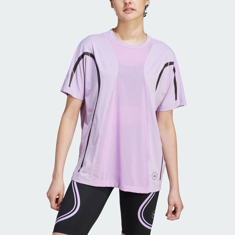 Stella Mccartney X Футболка женская Pulse Magenta/Pulse Mint/Purple Rush Adidas — фото 2