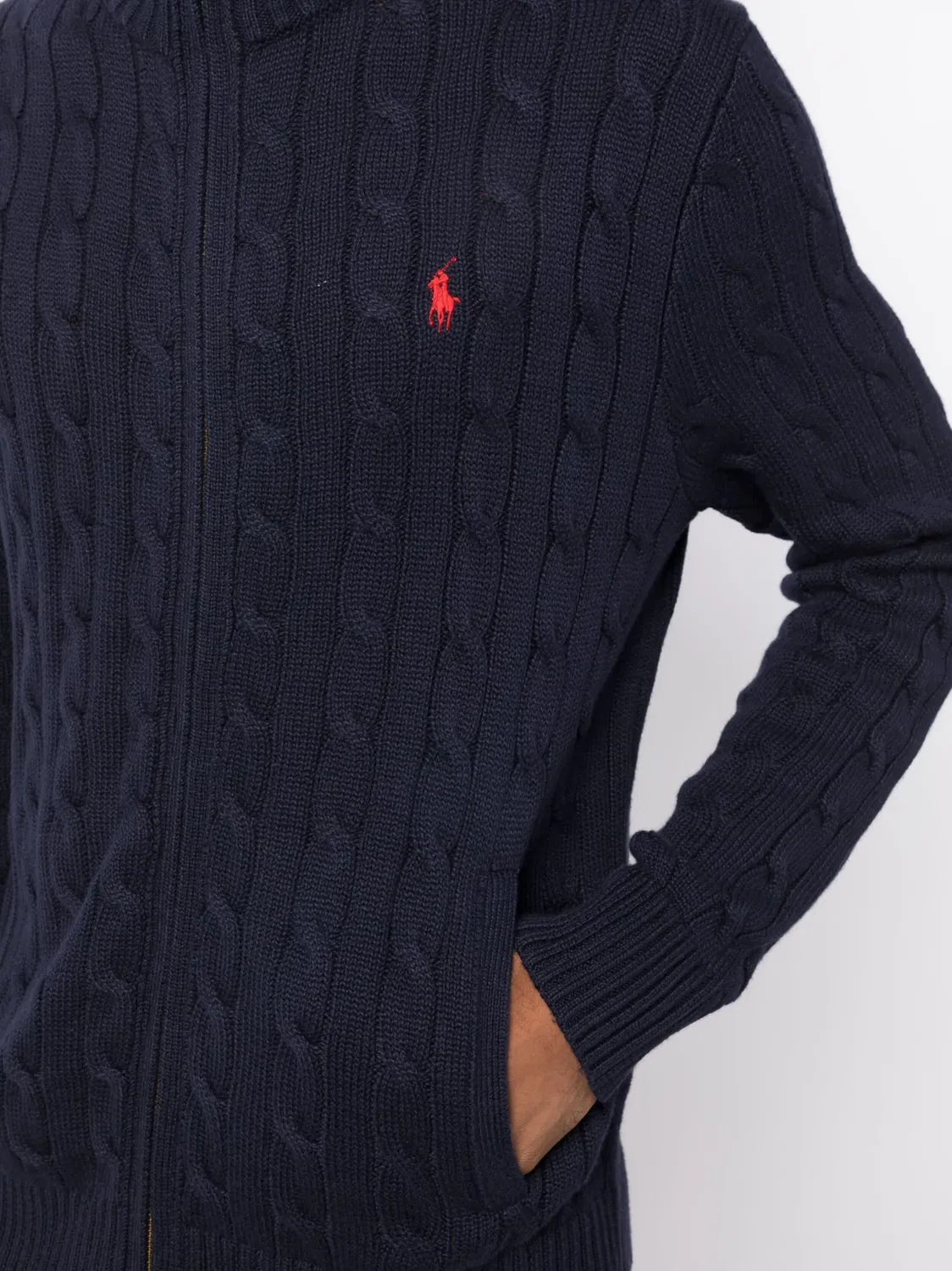 Кашемировый кардиган темно-синего цвета Polo Ralph Lauren, темно-синий — фото 2