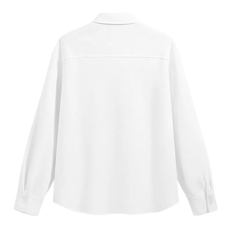 Детская рубашка с отложным воротником MINISO, White (B Simple Smile Drawing Chest Logo) — фото 3