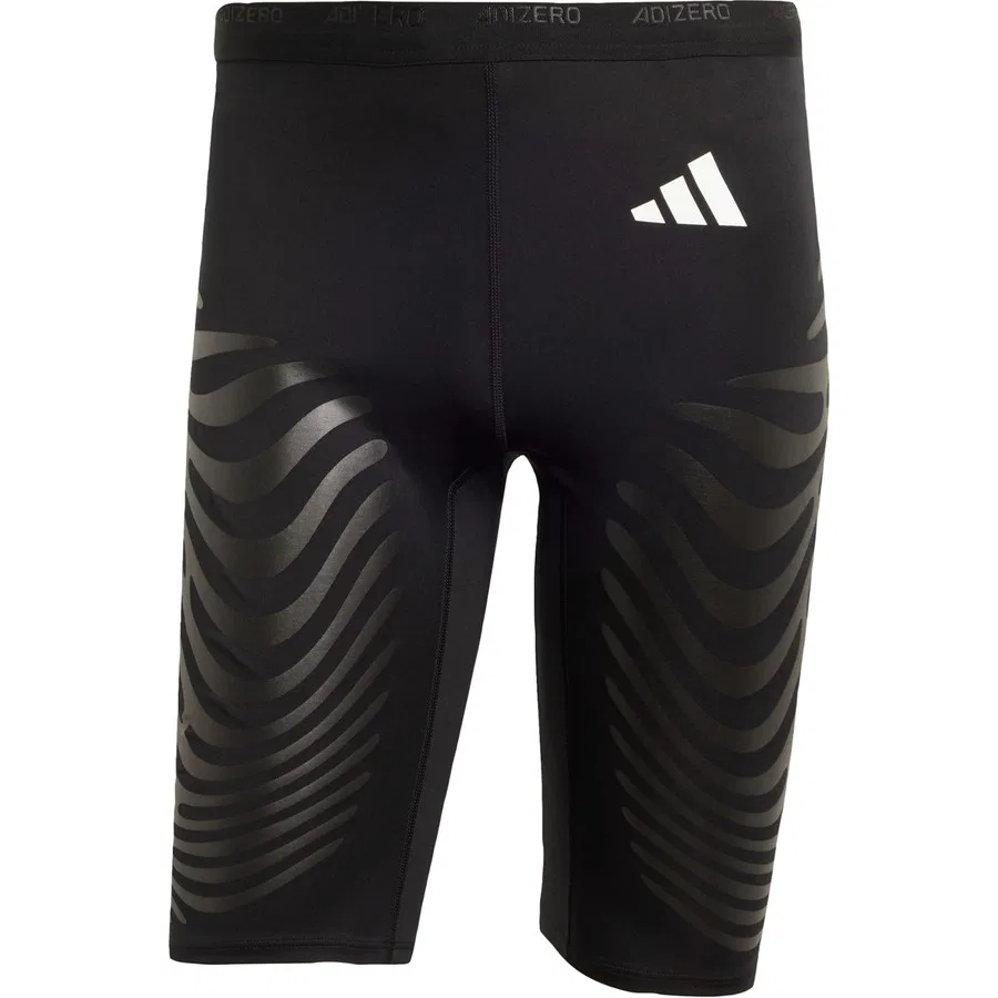 Спортивные тайтсы с компрессией Adizero Control Running Short Leggings adidas, Черный — фото 3