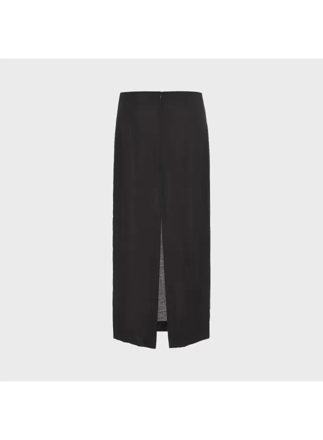 Юбка макси свободная с разрезом Zara, черный — фото 3