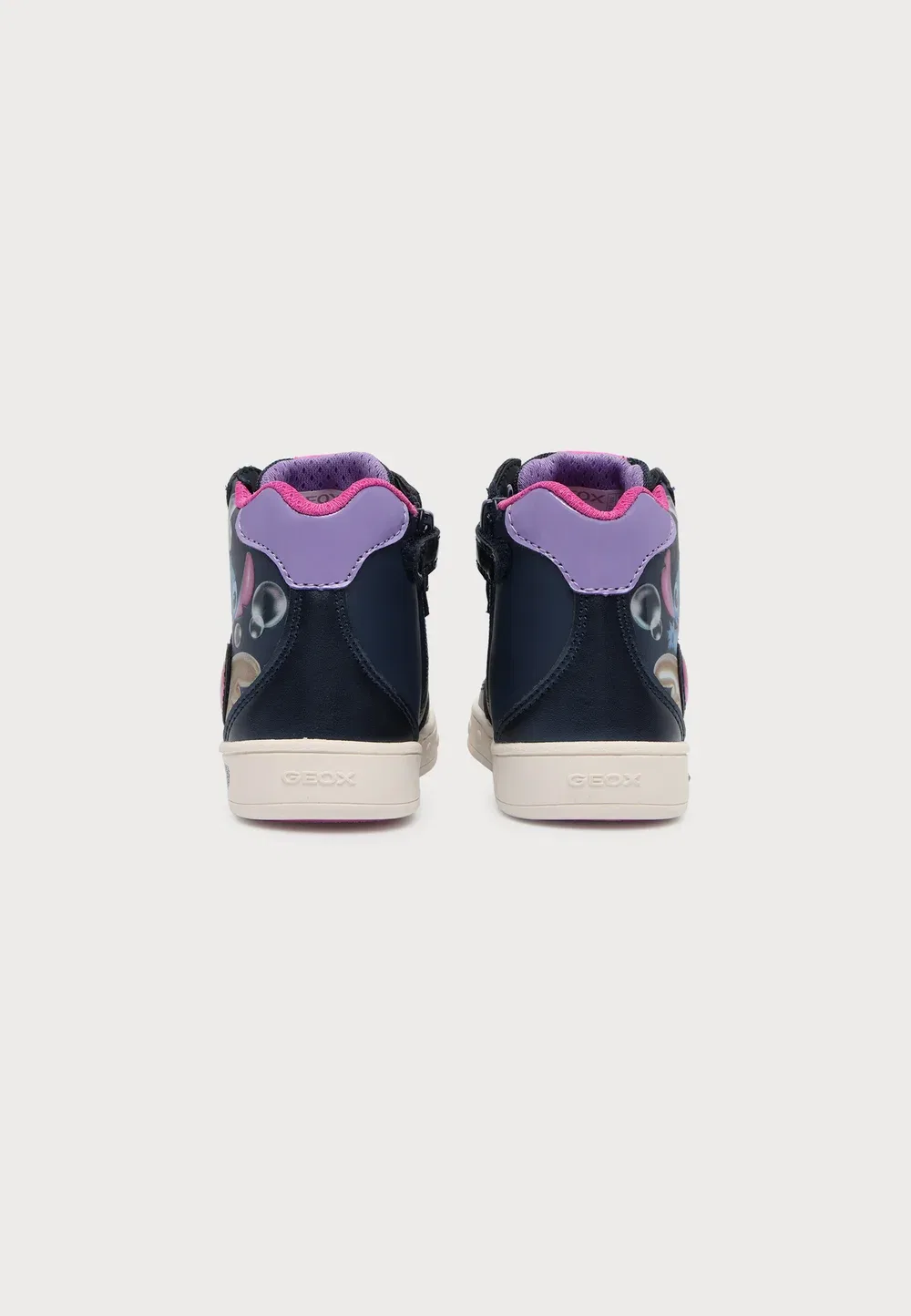 Disney - высокие кроссовки Geox, Navy/Fuchsia — фото 3