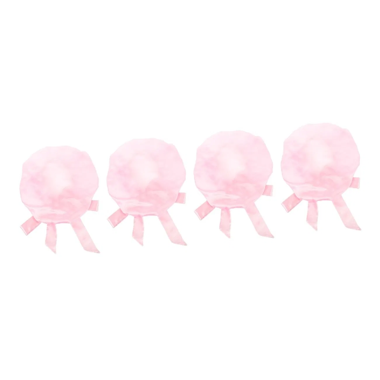 Шапочка для душа Satin, Amosfun, 4 Pieces, 30x26x2 cm, Rosax4 pieces