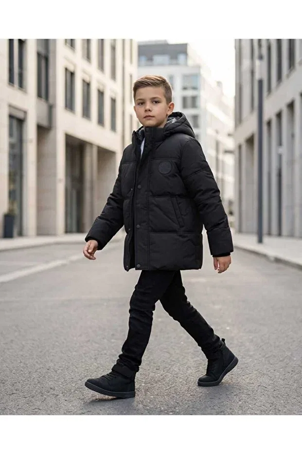 Детское пальто для девочек с длинным рукавом Koton, Gray — фото 3